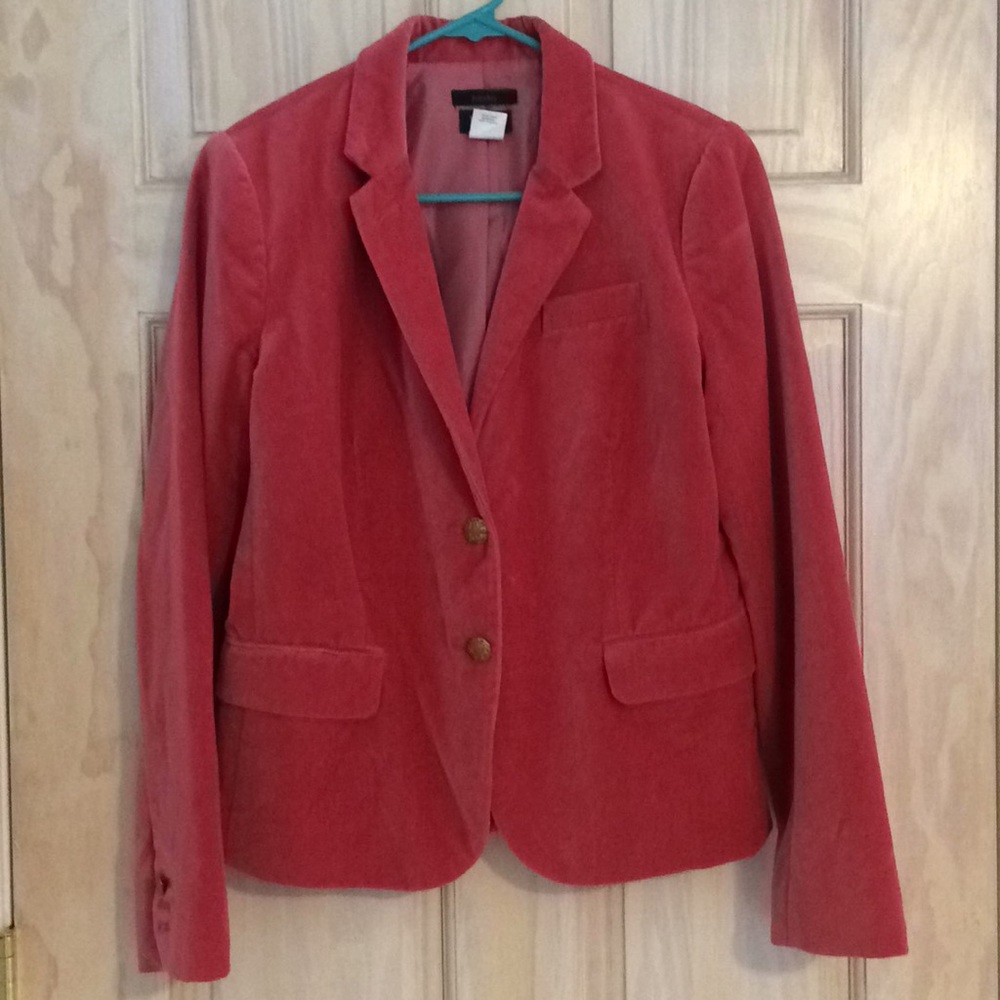 J Crew Velvet Schoolboy Blazer